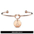 Fancy Alphabet Letter Initial Bangle in Rose Gold -A